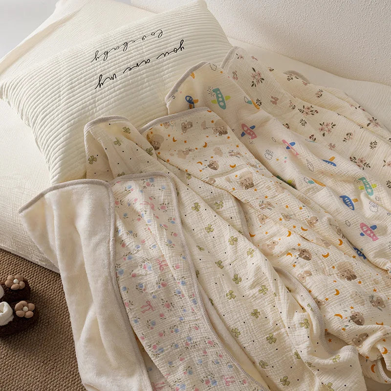 Coperta per neonato in pile di cotone